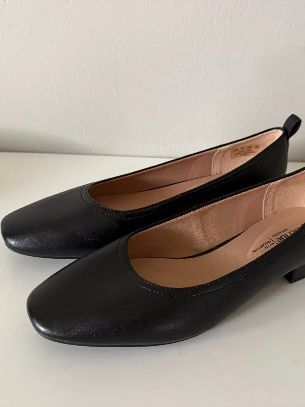 LifeStride Womens Cameo Slip On Ballet Flats Black 9 M
